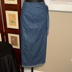 Ralph Lauren vintage Blue Denim wrap Skirt